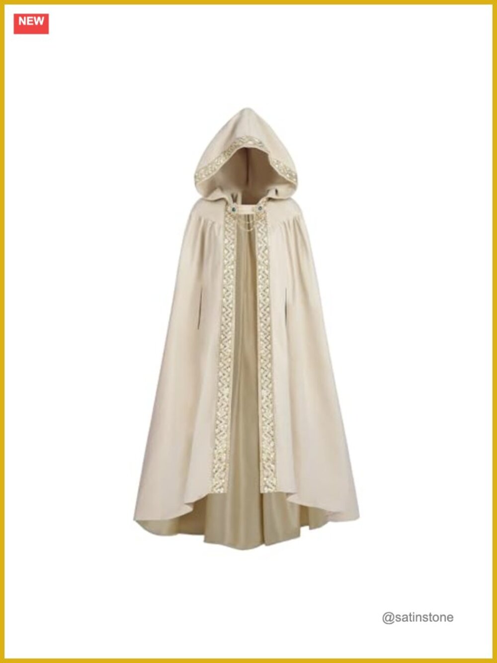 Suede Hooded Renaissance Cloak Medieval Witch Robe Viking Cape Costume